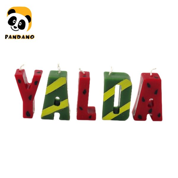 شمع حروف لاتین دست ساز مدل یلدا (Yalda)
