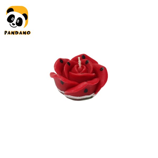 شمع گل سه بعدی دست ساز طرح هندوانه