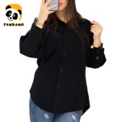 شومیز ساده تک جیب زنانه مشکی