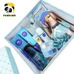 پک کادویی زنانه تم آبی مدل باکس مستطیل قلبی