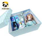 پک کادویی زنانه تم آبی مدل باکس مستطیل قلبی